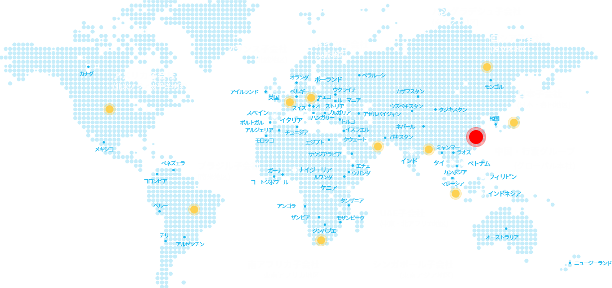 世界各地の運営サービス